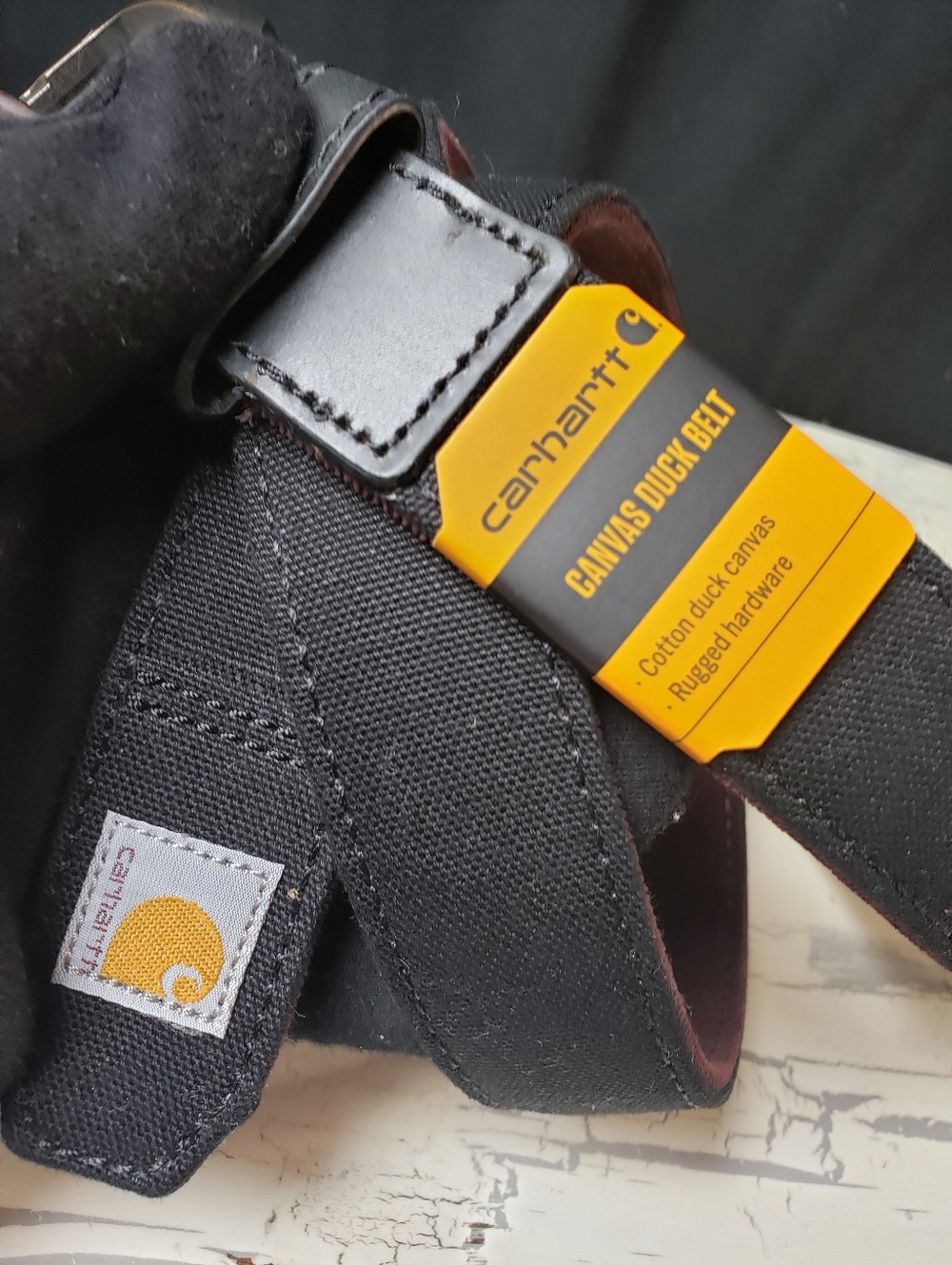 Carhartt Canvas Duck Belt in Black - size Large (33.5" -37.5")